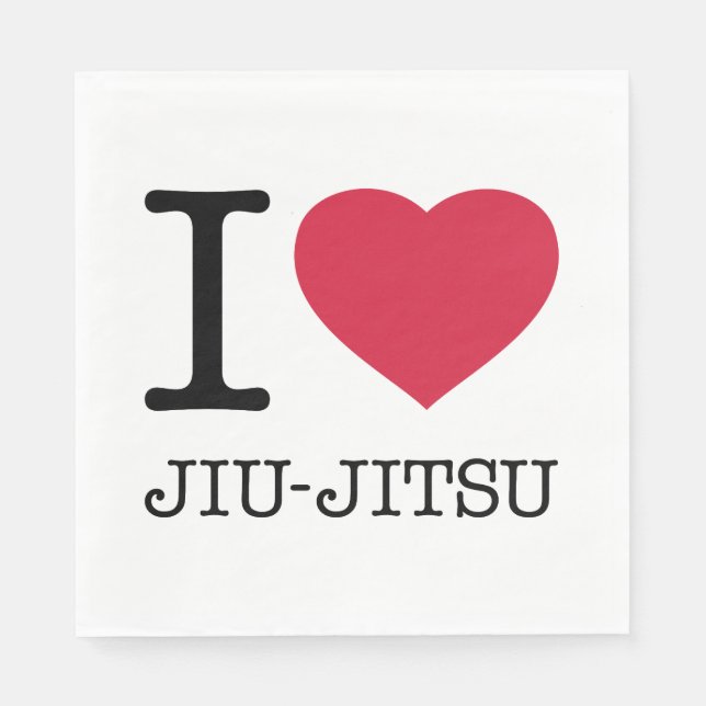 I LOVE JIU JITSU NAPKIN (Front)