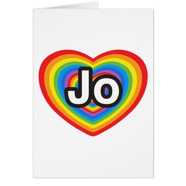 I love Jo. I love you Jo. Heart (Front)