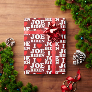 I Love Joe Biden   Joe Biden Heart Gift Wrapping Paper