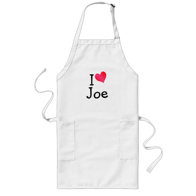 I Love Joe Long Apron (Front)