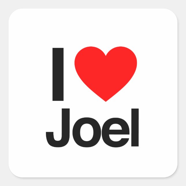 i love joel square sticker (Front)