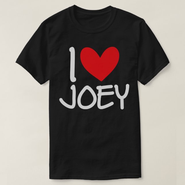 I Love Joey Heart Name Personalised Men Guy BFF Fr T-Shirt (Design Front)