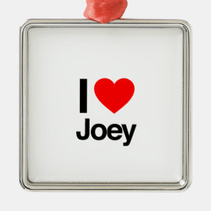 i love joey metal ornament