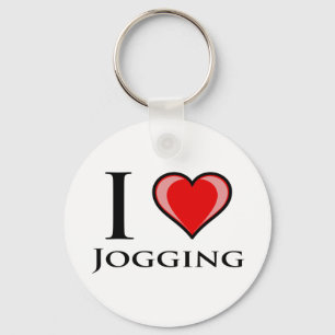 I Love Jogging Key Ring