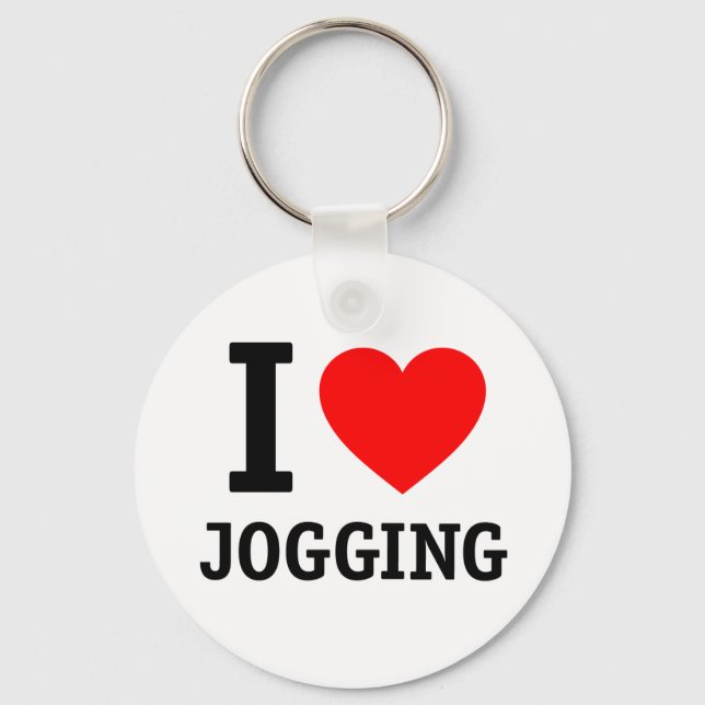 I Love Jogging Key Ring (Front)