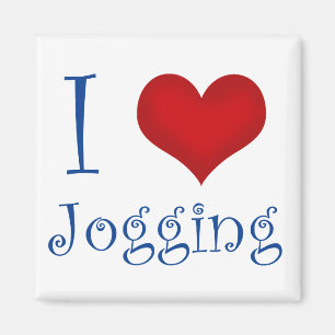 I Love Jogging Magnet