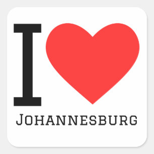 I love Johannesburg Square Sticker