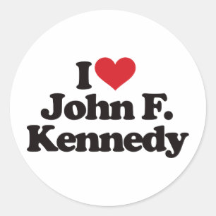 I Love John F Kennedy Classic Round Sticker