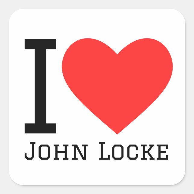 I love John Locke  Square Sticker (Front)