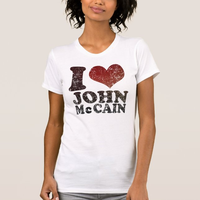 I love John McCain t shirt (Front)