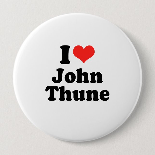 I Love John Thune 10 Cm Round Badge (Front)