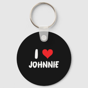 I Love Johnnie - Heart Key Ring