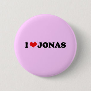 I LOVE JONAS 6 CM ROUND BADGE