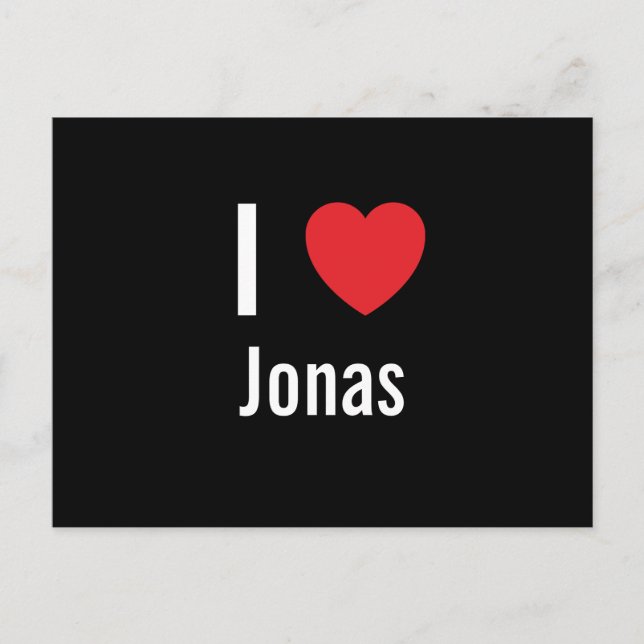 I love Jonas Postcard (Front)