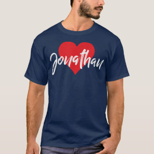 I Love Jonathan First Name Tshirt I Heart Named