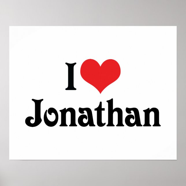 I Love Jonathan Poster (Front)