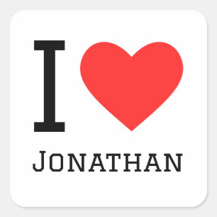 I love jonathan square sticker