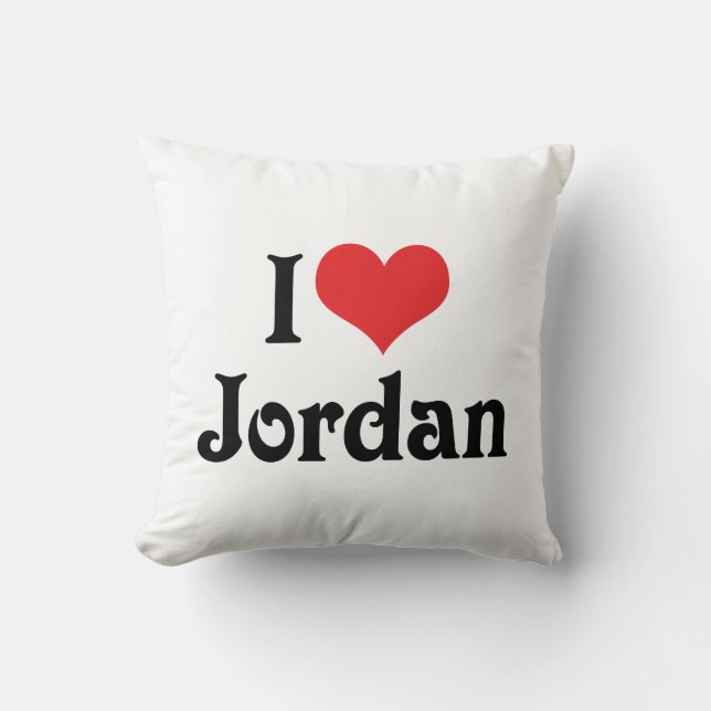 I Love Jordan Cushion (Front)