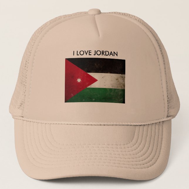I Love Jordan Flag Trucker Hat Men Cap (Front)