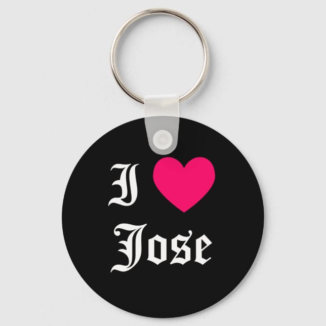 I Love Jose Key Ring (Front)