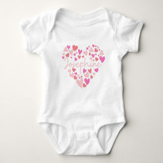 I love Josephine hearts in pink Baby Bodysuit