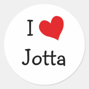 I Love Jotta Classic Round Sticker
