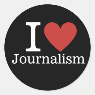I ❤️ Love Journalism for Student/Faculty Classic Round Sticker
