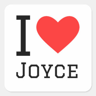 I love joyce square sticker
