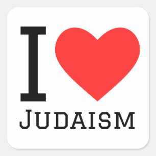 I love Judaism Square Sticker
