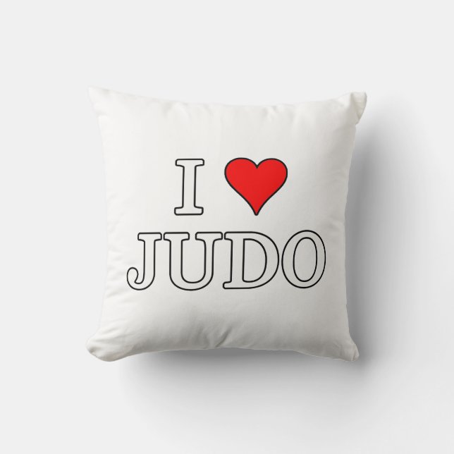I Love Judo Cushion (Front)