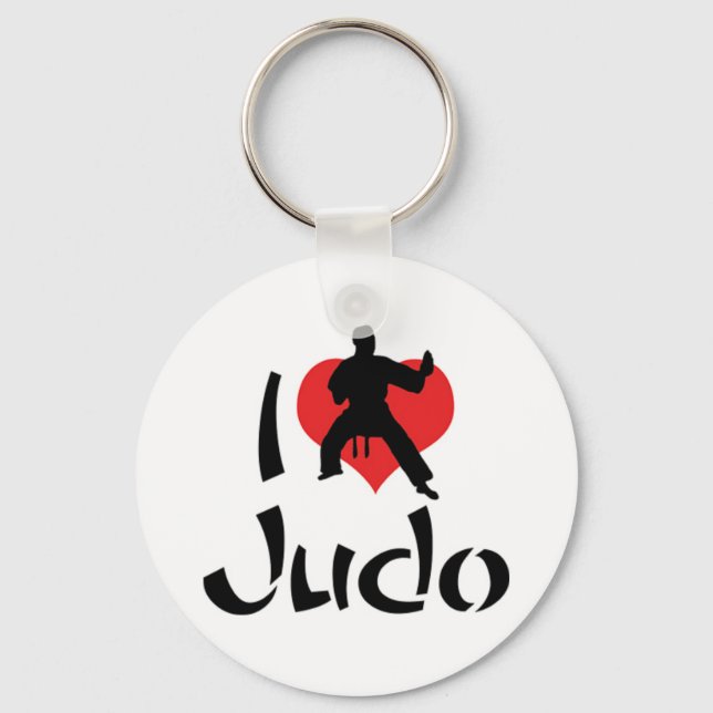 I Love Judo Keychain (Front)