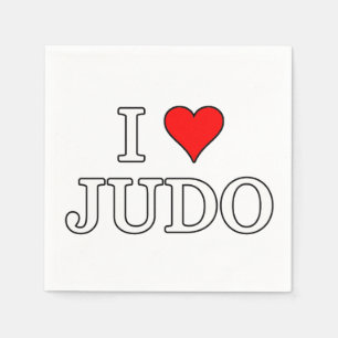 I Love Judo Napkin