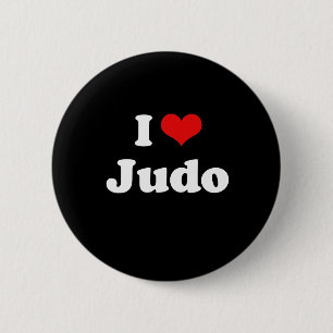 I Love Judo Tshirt 6 Cm Round Badge