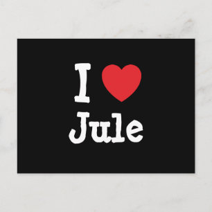 I love Jule heart T-Shirt Postcard