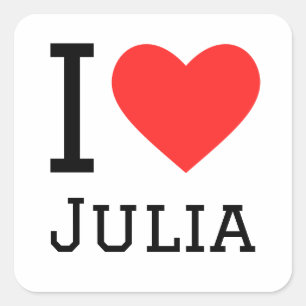 I love julia square sticker