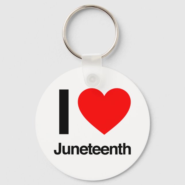i love juneteenth key ring (Front)