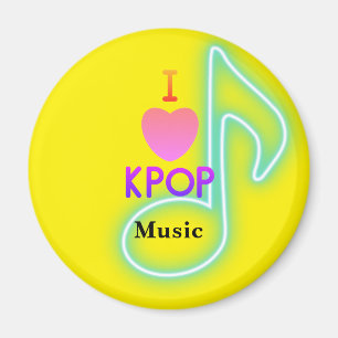 I Love K-pop music Magnet