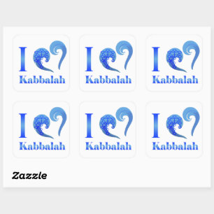 I love Kabbalah Rectangular Sticker