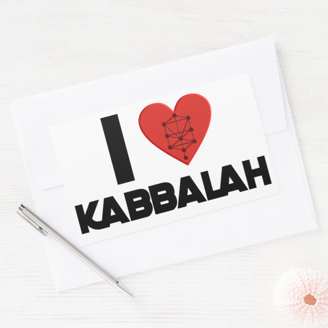 I love Kabbalah Rectangular Sticker (Envelope)