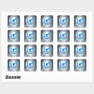 I love Kabbalah Square Sticker