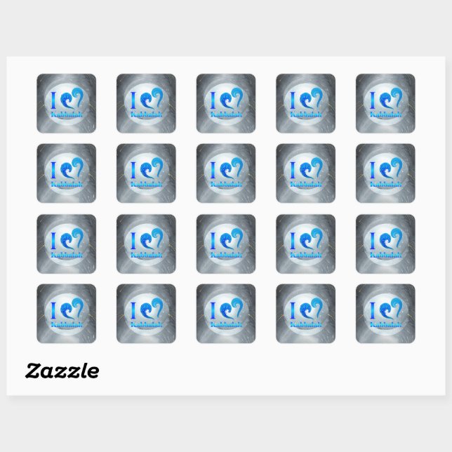 I love Kabbalah  Square Sticker (Sheet)