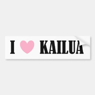 I LOVE KAILUA BUMPER STICKER