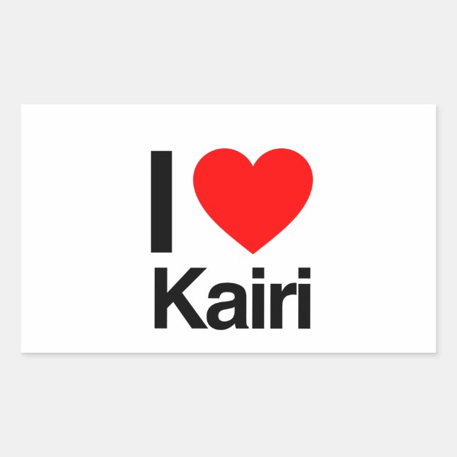 i love kairi rectangular sticker (Front)