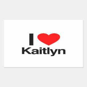 i love kaitlyn rectangular sticker
