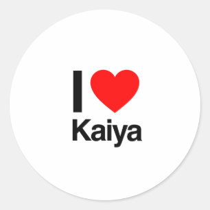 i love kaiya classic round sticker