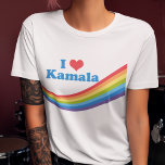I Love Kamala Cute Election Rainbow T-Shirt<br><div class="desc">A beautiful Kamala Harris rainbow t-shirt for the 2024 election that reads I Love Kamala. Cute and colourful support for our vice president.</div>