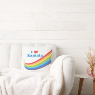 I Love Kamala Harris Cute Rainbow Cushion