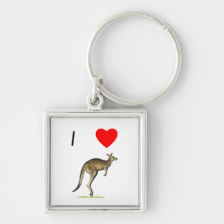 I Love Kangaroos (2) Key Ring