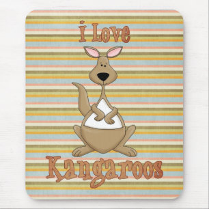 I Love Kangaroos Mouse Pad