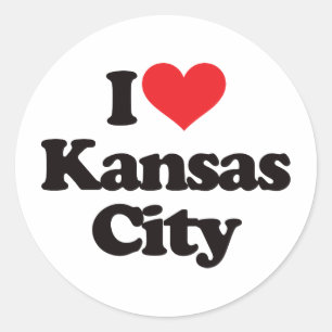 I Love Kansas City Classic Round Sticker